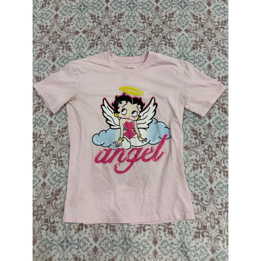 Fleischer Studios Betty Boop Angel Graphic T-Shirt Pink XS 1123517SP